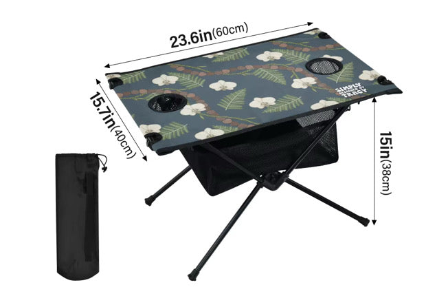 Holoholo Table w/Cup Holdahs - Kukui Orchid