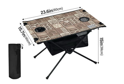 Holoholo Table w/Cup Holdahs - TiLeaf Ohia-Thurium