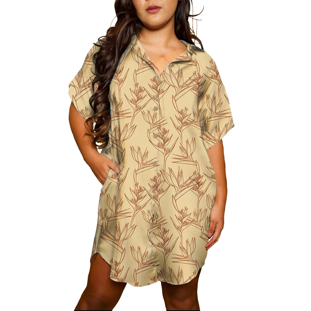 T-Shirt Dress - Bird of Paradise