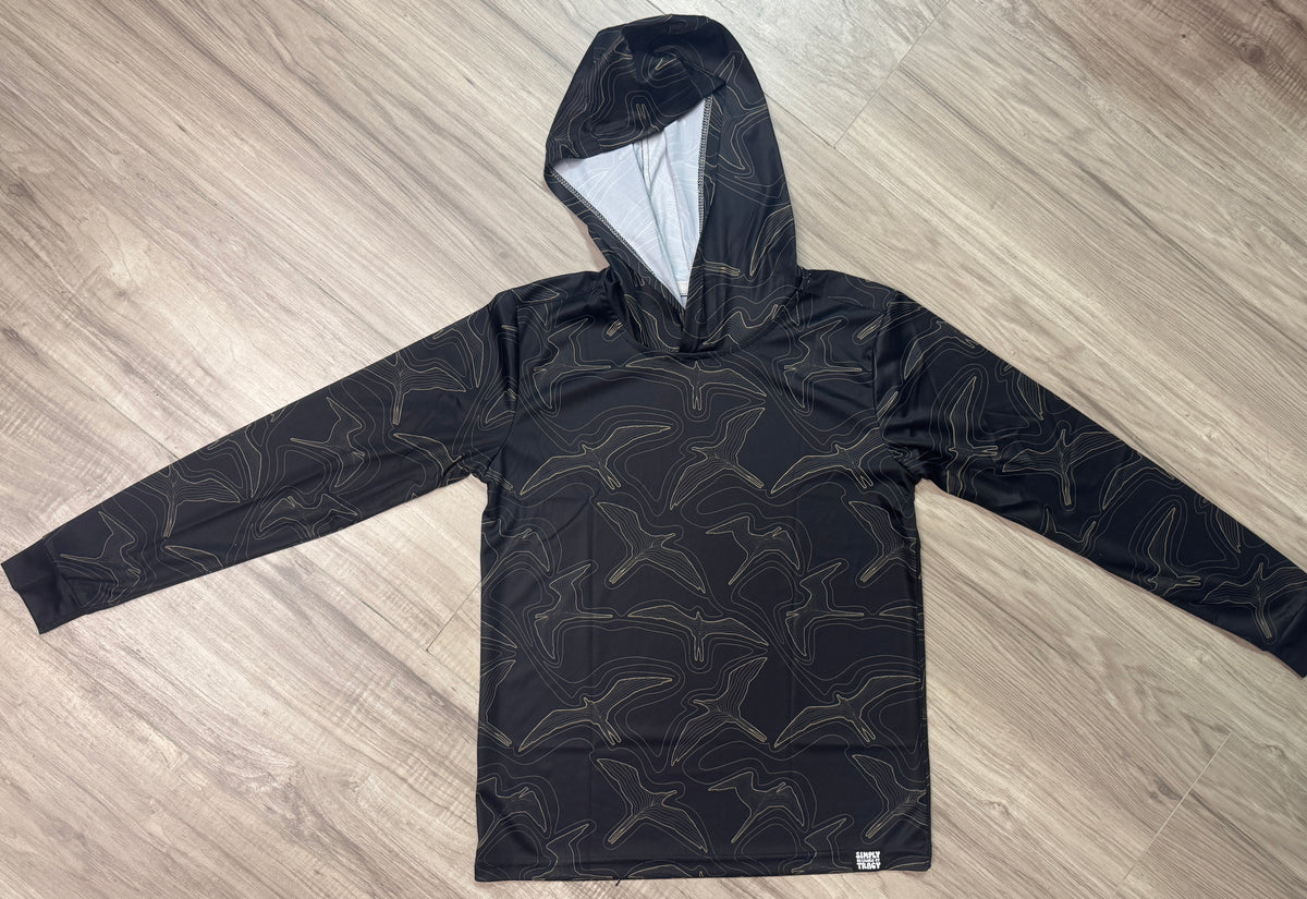 Long Sleeve (Keiki)- Abstract Iwa Birds