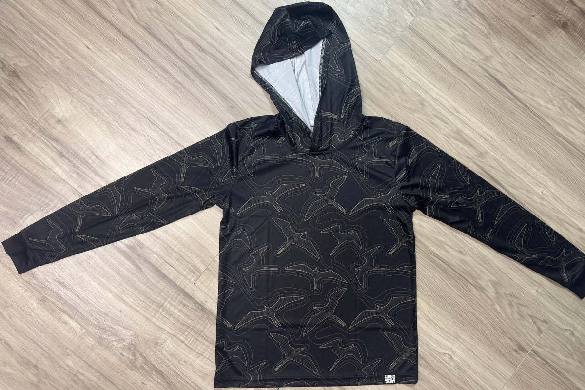 Long Sleeve (Keiki)- Abstract Iwa Birds