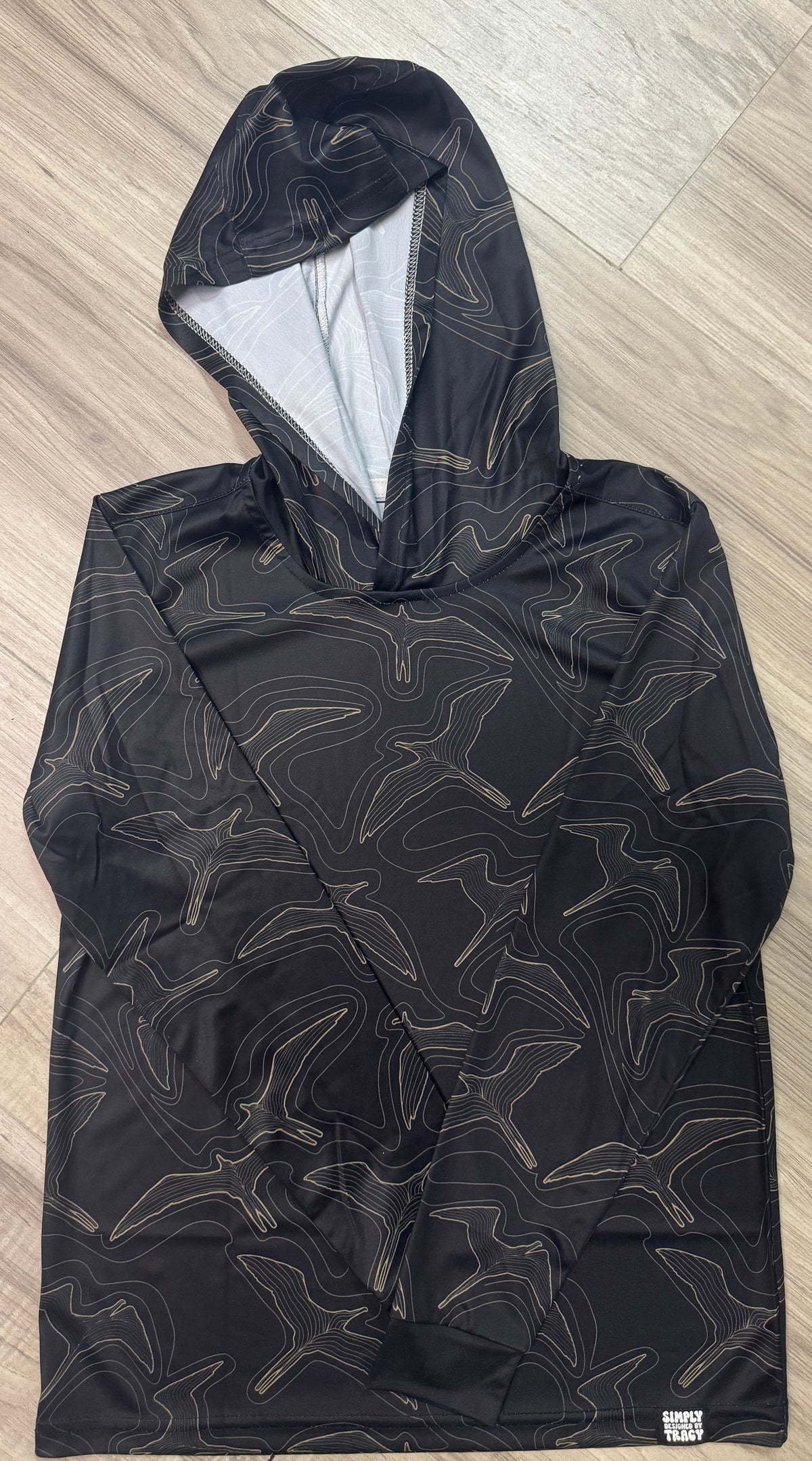 Long Sleeve (Keiki)- Abstract Iwa Birds
