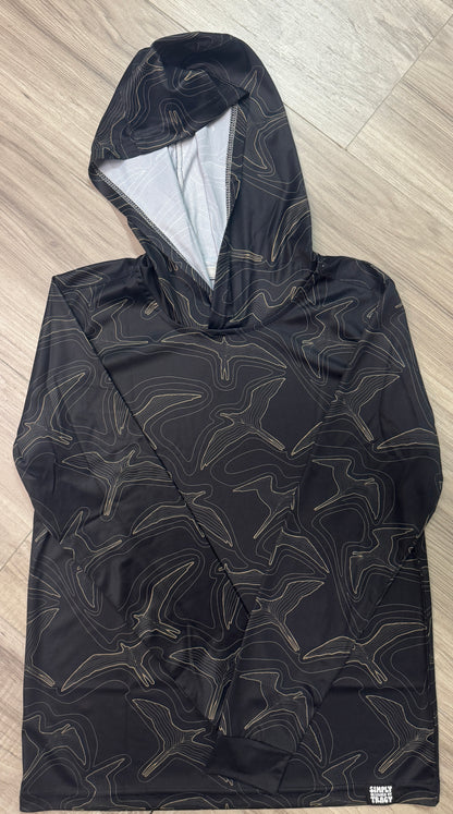 Long Sleeve (Keiki)- Abstract Iwa Birds