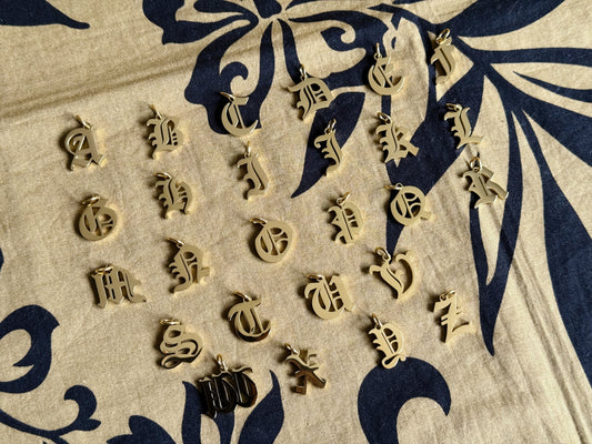 Old English Initial Pendant