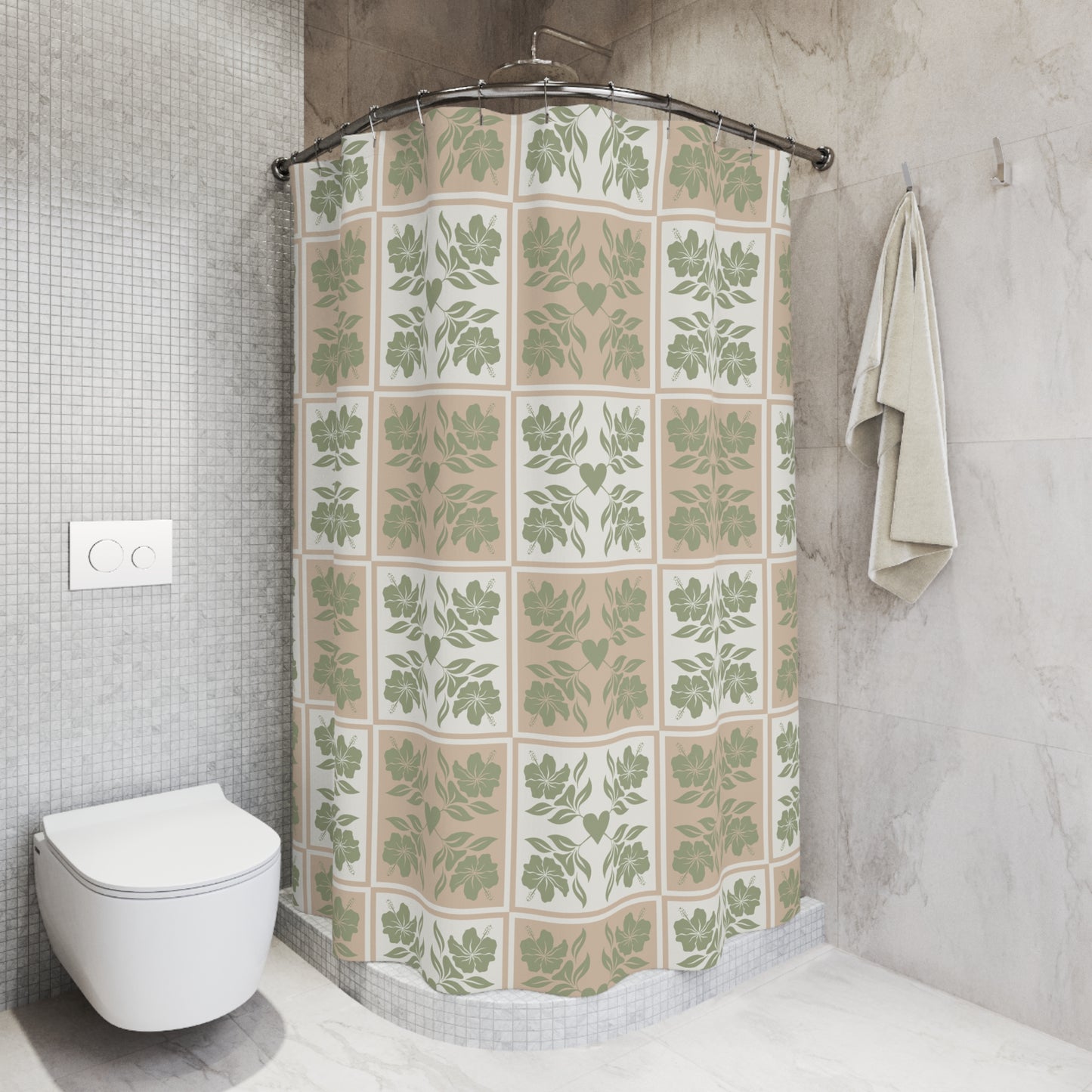 Shower Curtain - Hibiscus Love Quilt