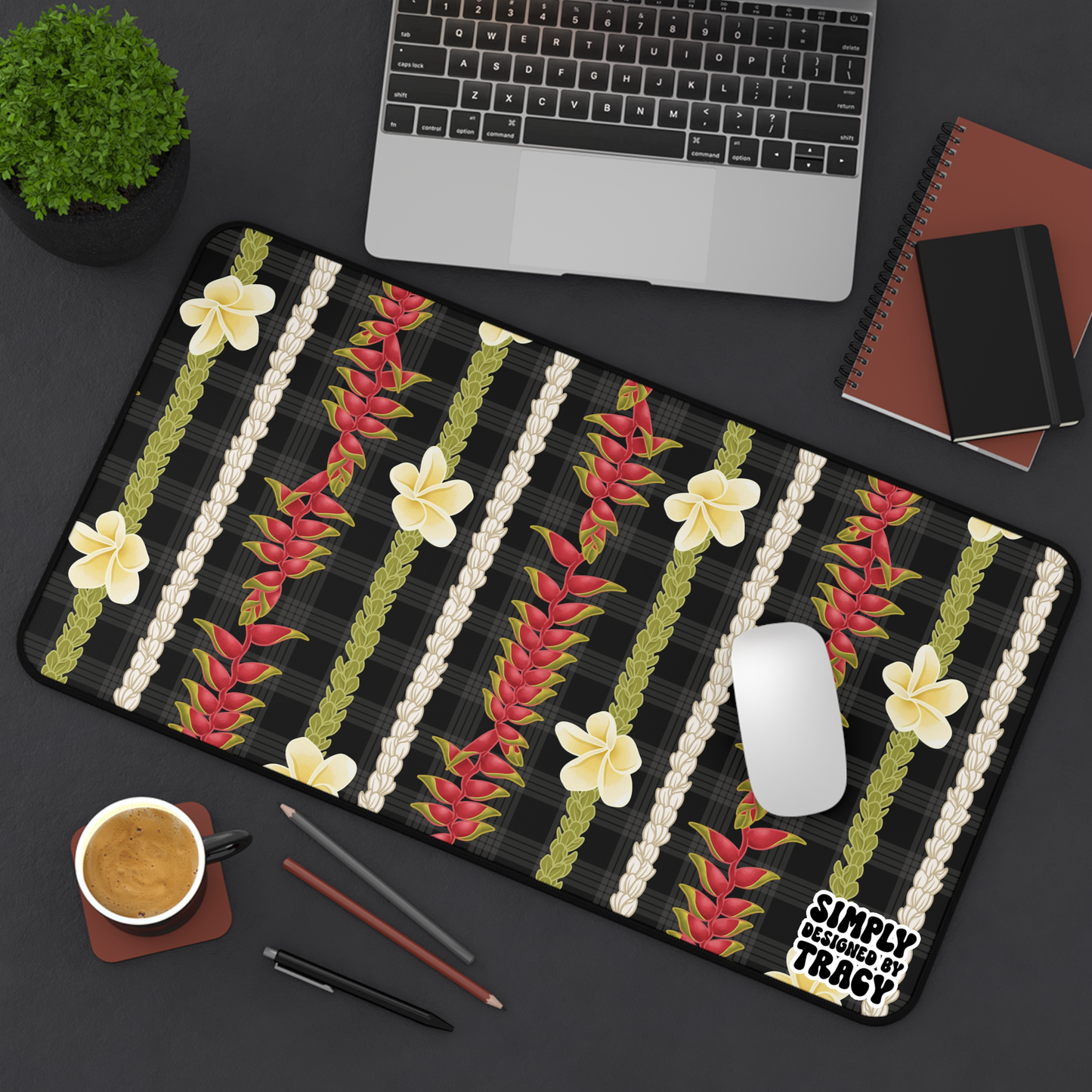 Desk Buddy - New Heliconia Plumeria Pikake w/Pakalana