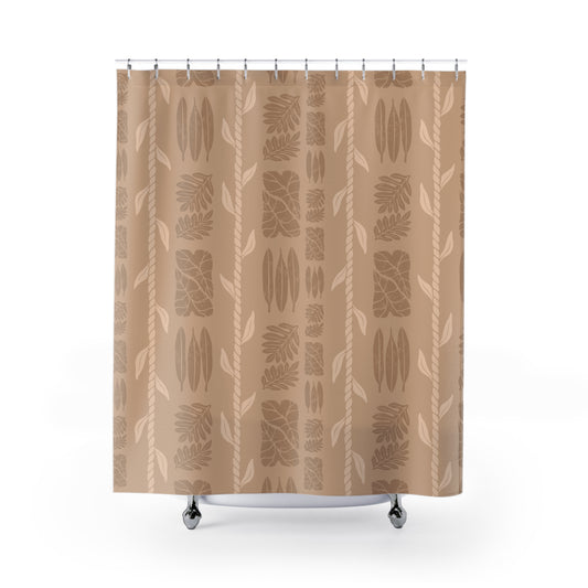 Shower Curtain - Rustic Leaves (Sand)